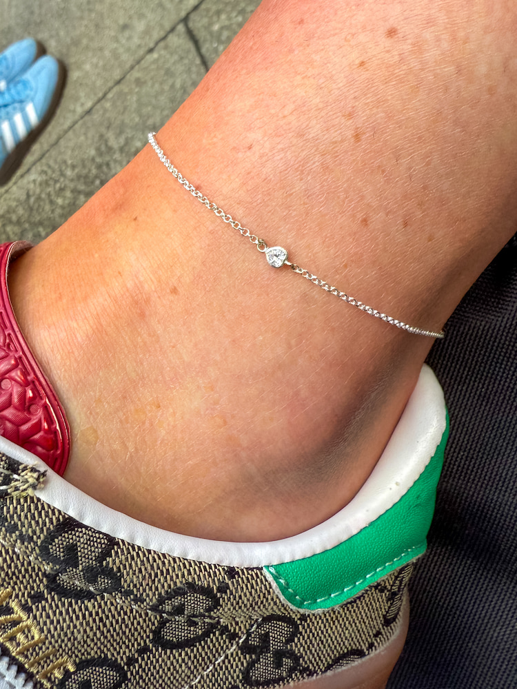 Pulseira de Pé com coração | Forever Bond Studio
